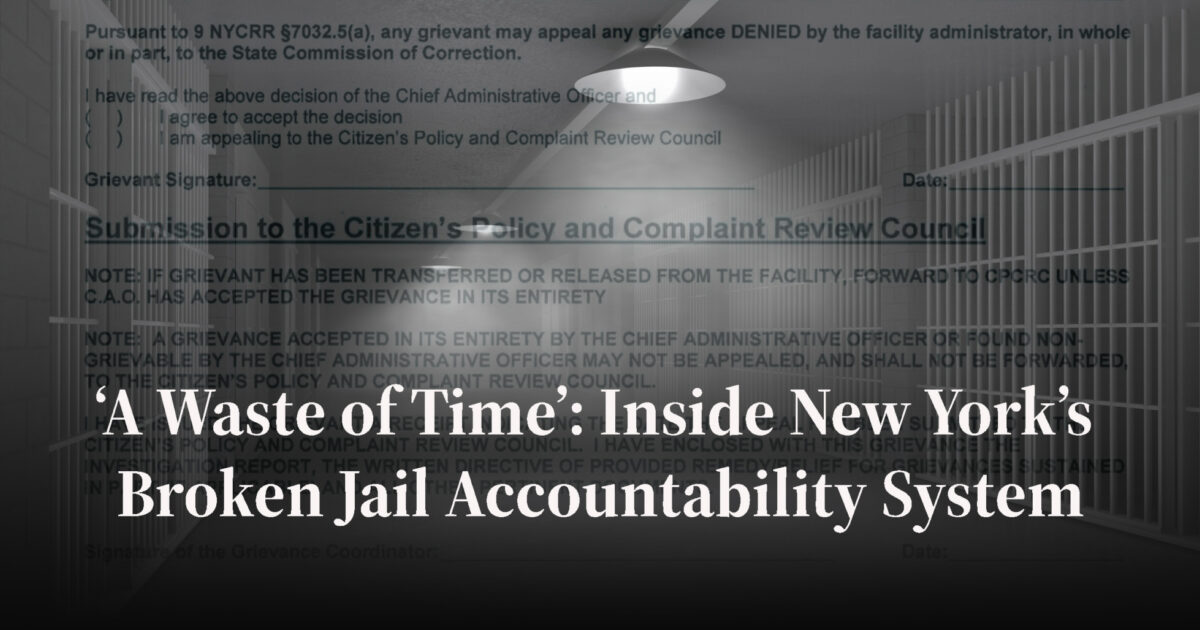 A Broken System: Delving into New York’s Ineffective Jail Accountability System