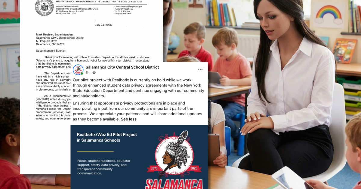 Western New York School District Hits Pause on Robot Teacher Amid Scrutiny