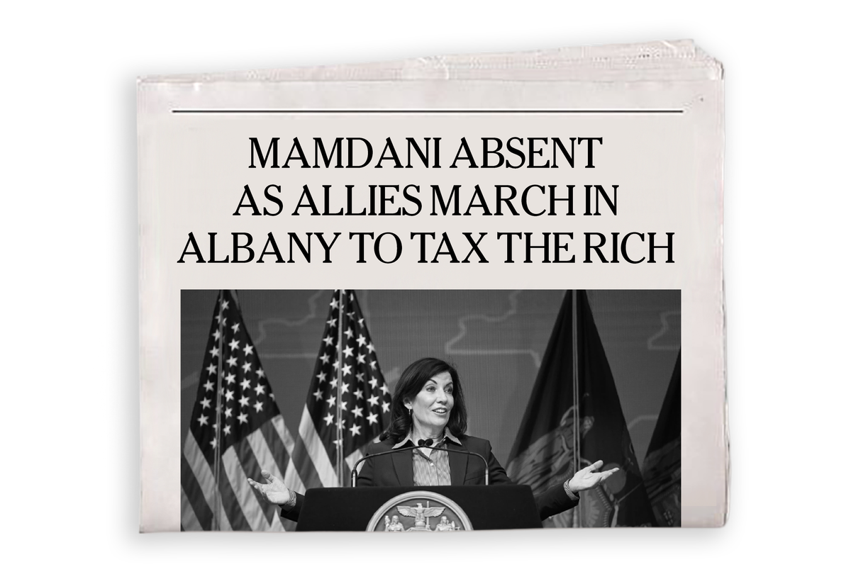 NY Focus: Mamdani absent as allies march in Albany to tax the rich